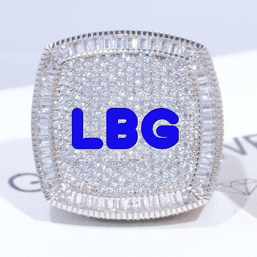 CUSTOM LETTER 3D ICED RING