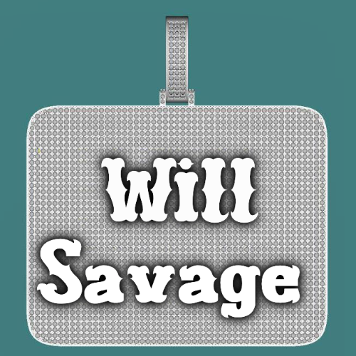 CUSTOM LETTER NECKLACE 3D BIG SQUARE