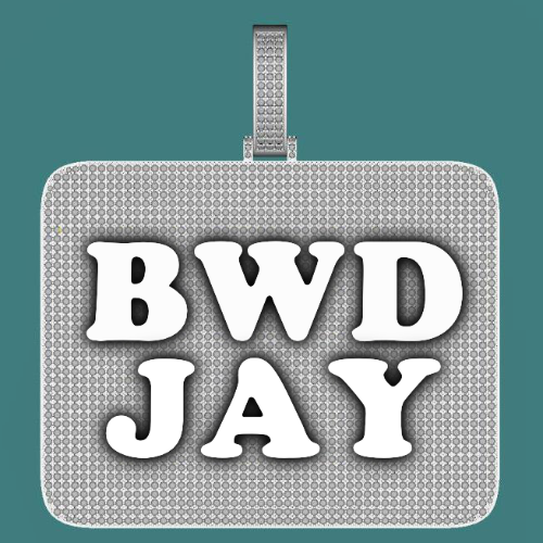 CUSTOM LETTER NECKLACE 3D BIG SQUARE