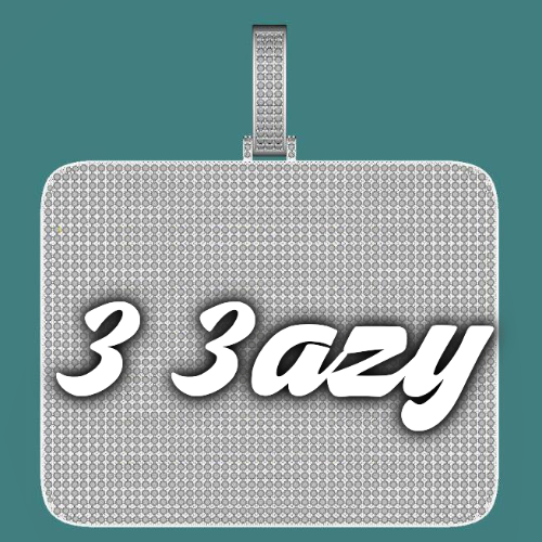 CUSTOM LETTER NECKLACE 3D BIG SQUARE