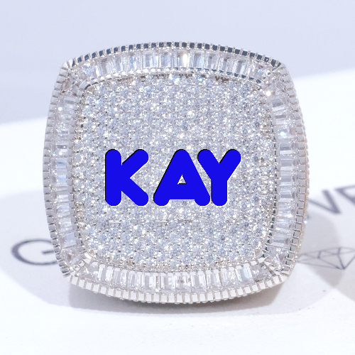CUSTOM LETTER 3D ICED RING