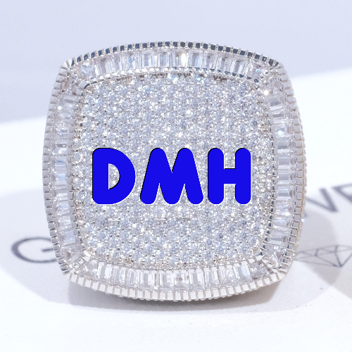 CUSTOM LETTER 3D ICED RING