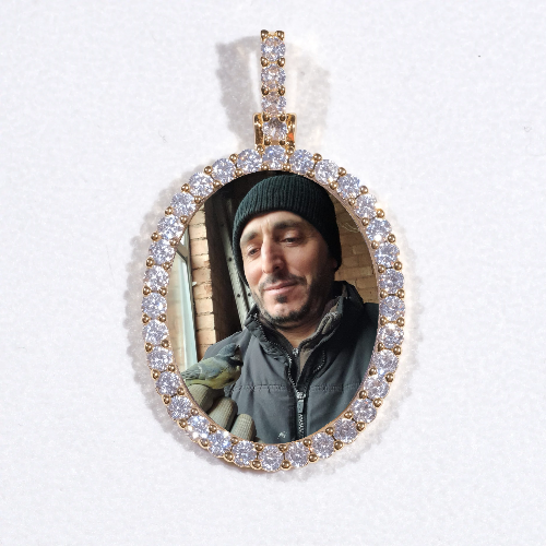 3D Oval Custom Picture Pendant