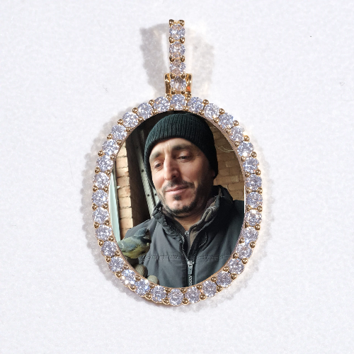 3D Oval Custom Picture Pendant