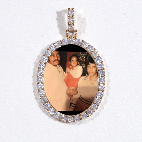 3D Oval Custom Picture Pendant