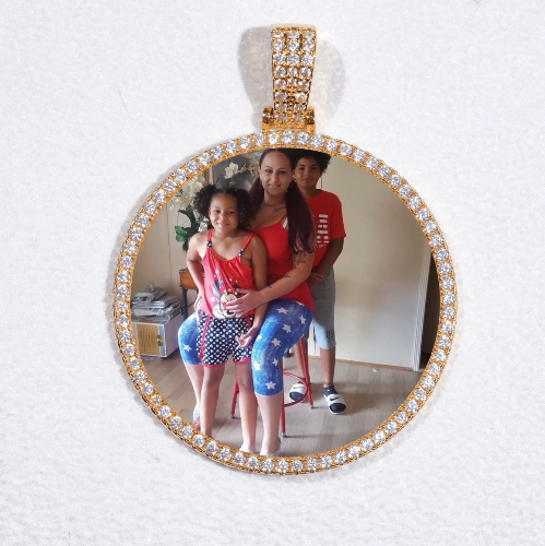 MEDIUM 3D CIRCLE CUSTOM PICTURE PENDANT