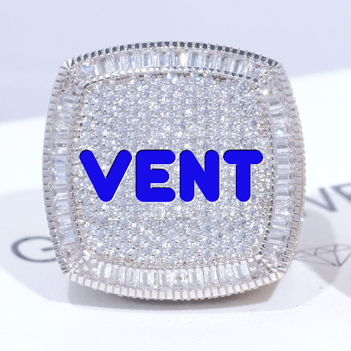 CUSTOM LETTER 3D ICED RING