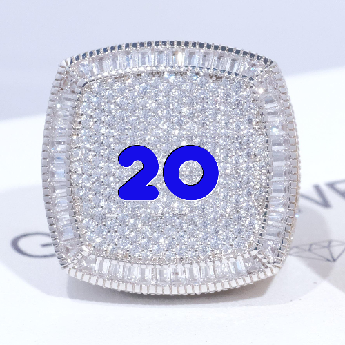 CUSTOM LETTER 3D ICED RING
