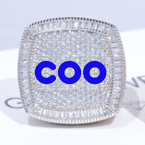 CUSTOM LETTER 3D ICED RING