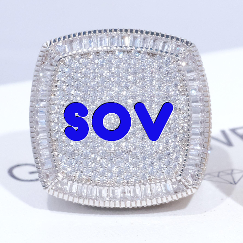 CUSTOM LETTER 3D ICED RING