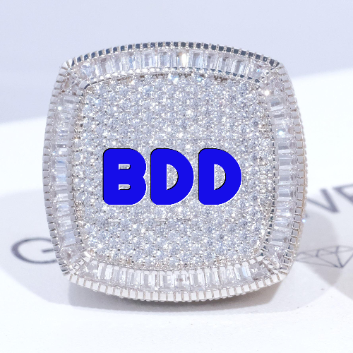 CUSTOM LETTER 3D ICED RING