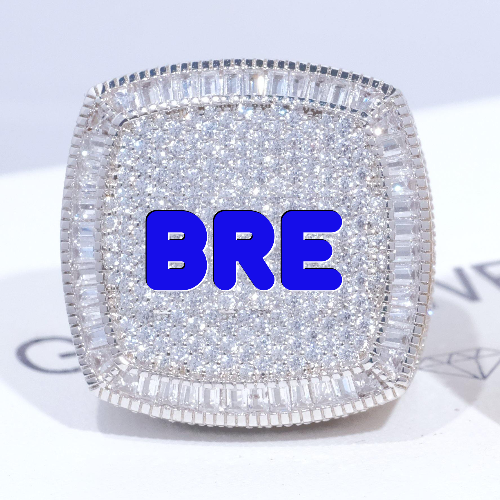 CUSTOM LETTER 3D ICED RING