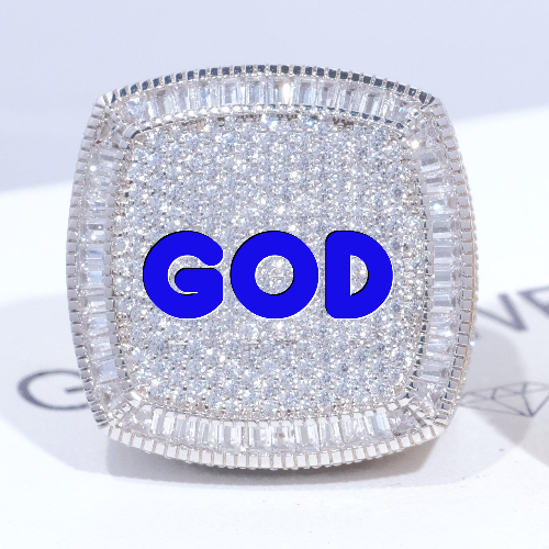CUSTOM LETTER 3D ICED RING