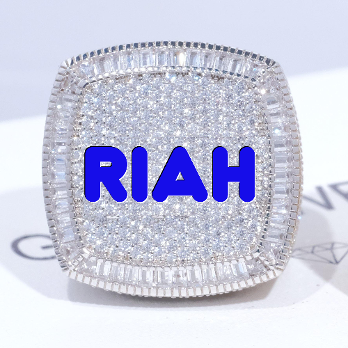 CUSTOM LETTER 3D ICED RING