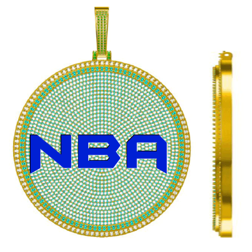 CUSTOM LETTER NECKLACE 3D BIG DISC