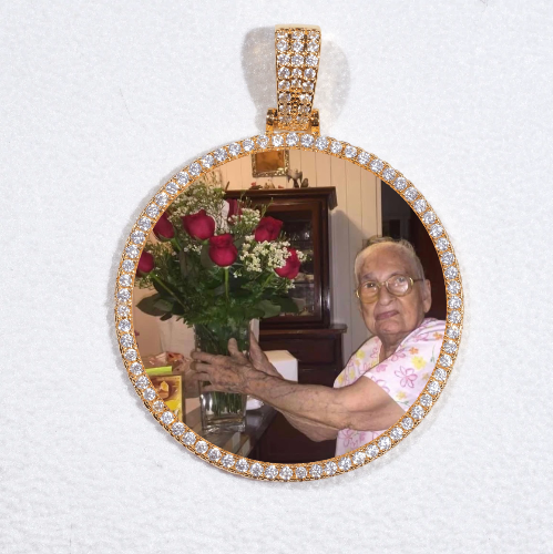 MEDIUM 3D CIRCLE CUSTOM PICTURE PENDANT