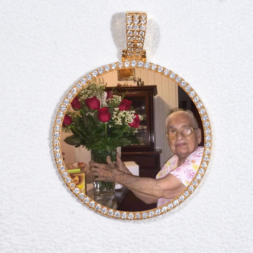 MEDIUM 3D CIRCLE CUSTOM PICTURE PENDANT