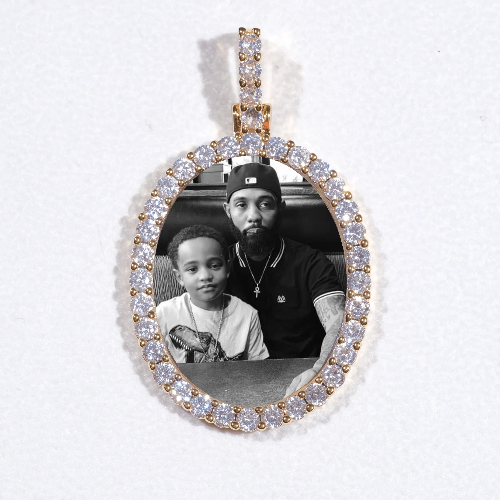 3D Oval Custom Picture Pendant