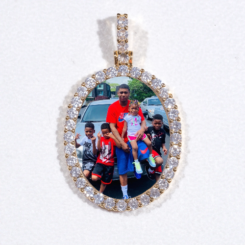 3D Oval Custom Picture Pendant