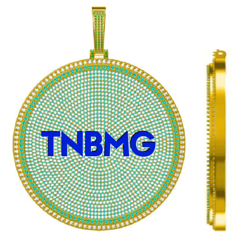 CUSTOM LETTER NECKLACE 3D BIG DISC