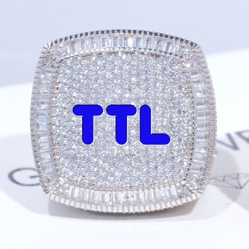 CUSTOM LETTER 3D ICED RING