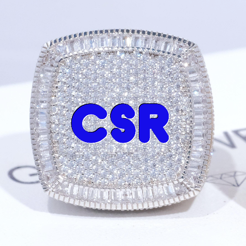 CUSTOM LETTER 3D ICED RING