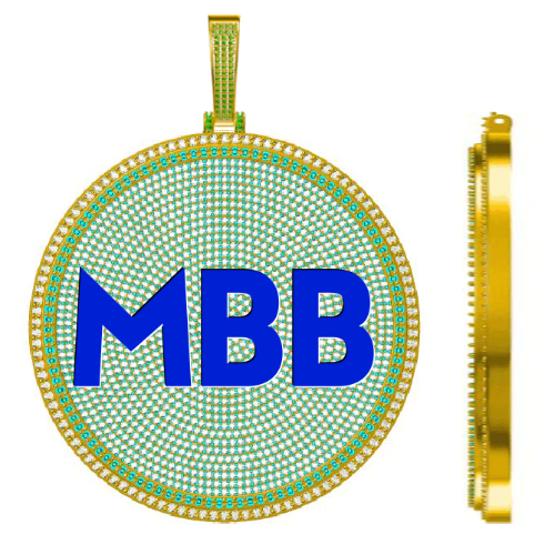 CUSTOM LETTER NECKLACE 3D BIG DISC