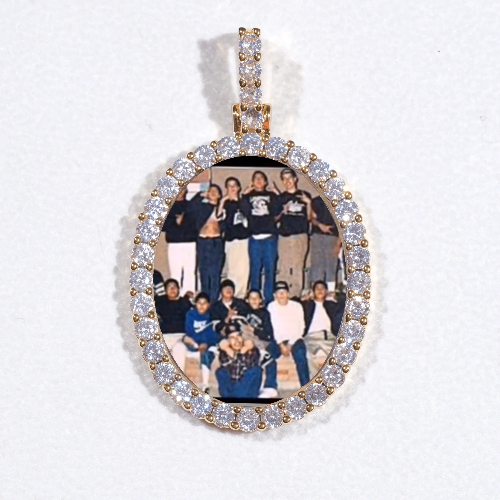 3D Oval Custom Picture Pendant