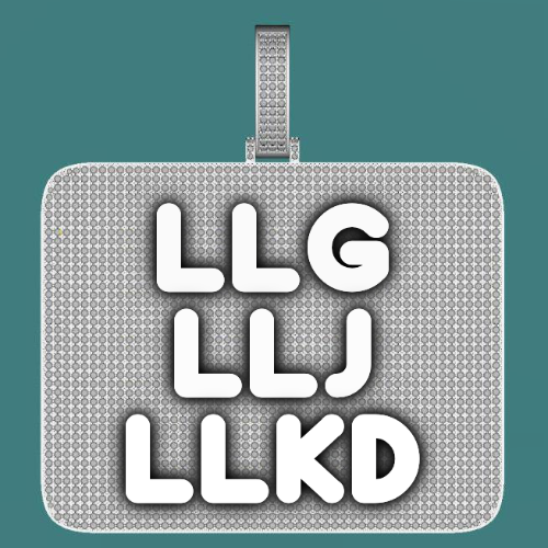 CUSTOM LETTER NECKLACE 3D BIG SQUARE