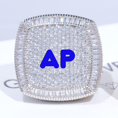 CUSTOM LETTER 3D ICED RING