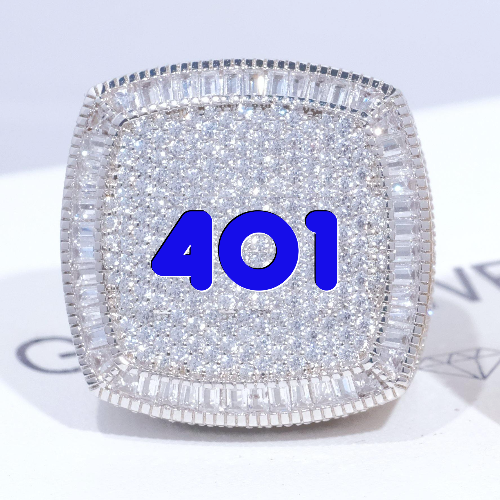 CUSTOM LETTER 3D ICED RING