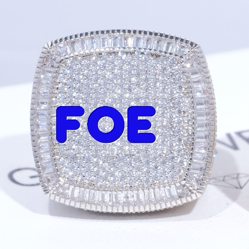 CUSTOM LETTER 3D ICED RING