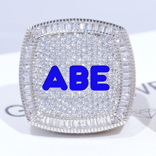 CUSTOM LETTER 3D ICED RING