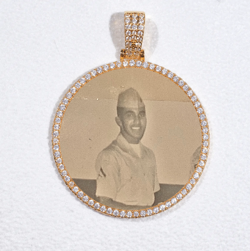 MEDIUM 3D CIRCLE CUSTOM PICTURE PENDANT