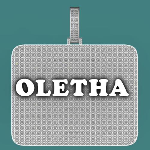 CUSTOM LETTER NECKLACE 3D BIG SQUARE