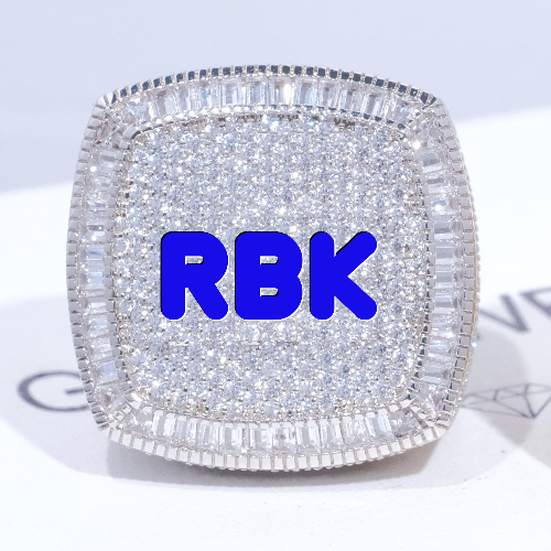 CUSTOM LETTER 3D ICED RING