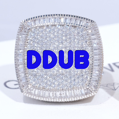 CUSTOM LETTER 3D ICED RING