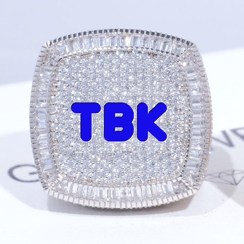 CUSTOM LETTER 3D ICED RING
