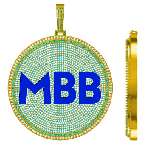 CUSTOM LETTER NECKLACE 3D BIG DISC