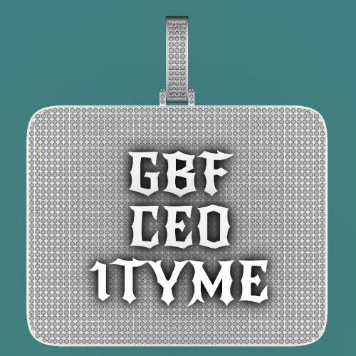 CUSTOM LETTER NECKLACE 3D BIG SQUARE