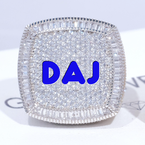 CUSTOM LETTER 3D ICED RING