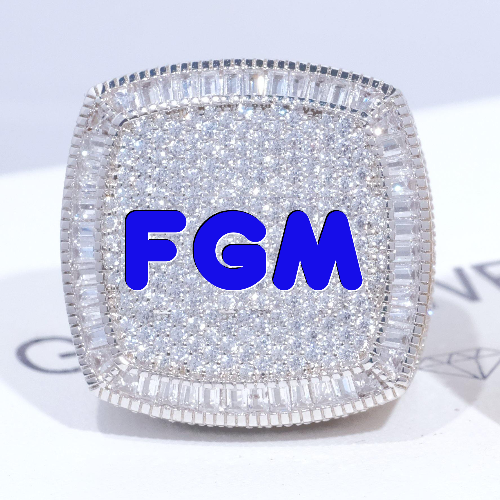 CUSTOM LETTER 3D ICED RING