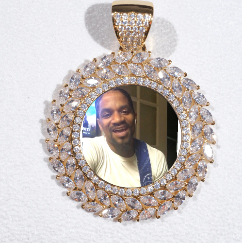 Large 3D Wheat Ear Custom Picture Pendant