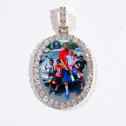 3D Oval Custom Picture Pendant