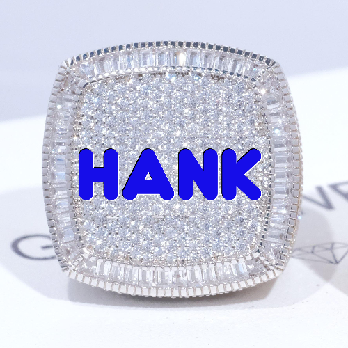 CUSTOM LETTER 3D ICED RING