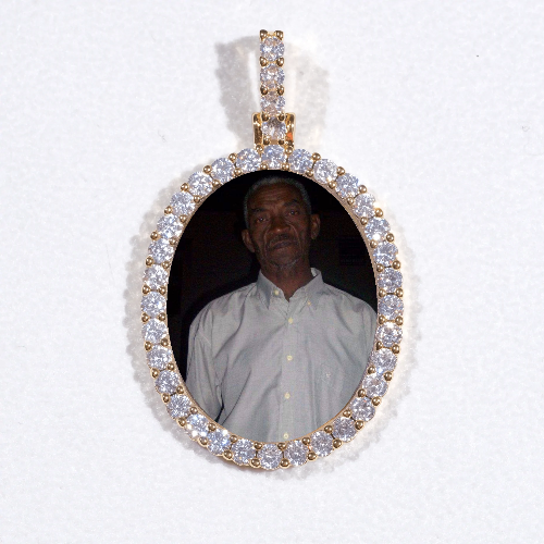 3D Oval Custom Picture Pendant