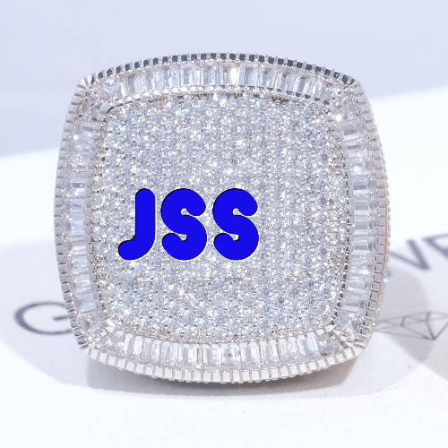 CUSTOM LETTER 3D ICED RING