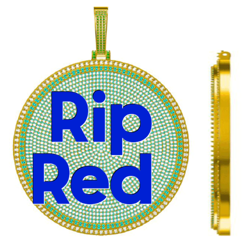 CUSTOM LETTER NECKLACE 3D BIG DISC