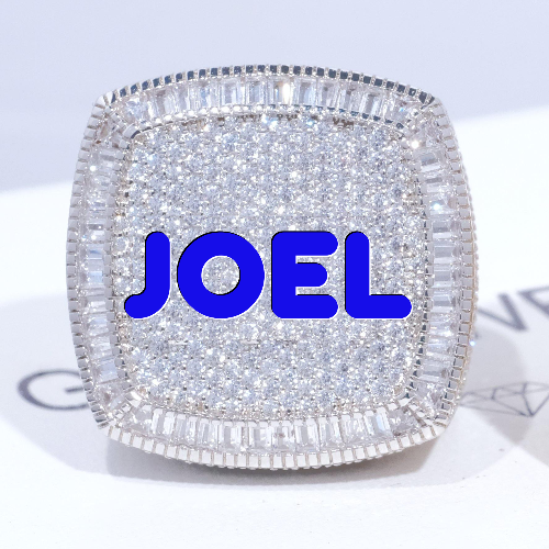CUSTOM LETTER 3D ICED RING