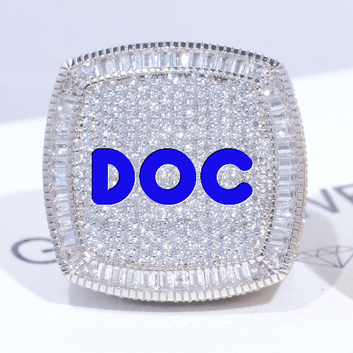 CUSTOM LETTER 3D ICED RING